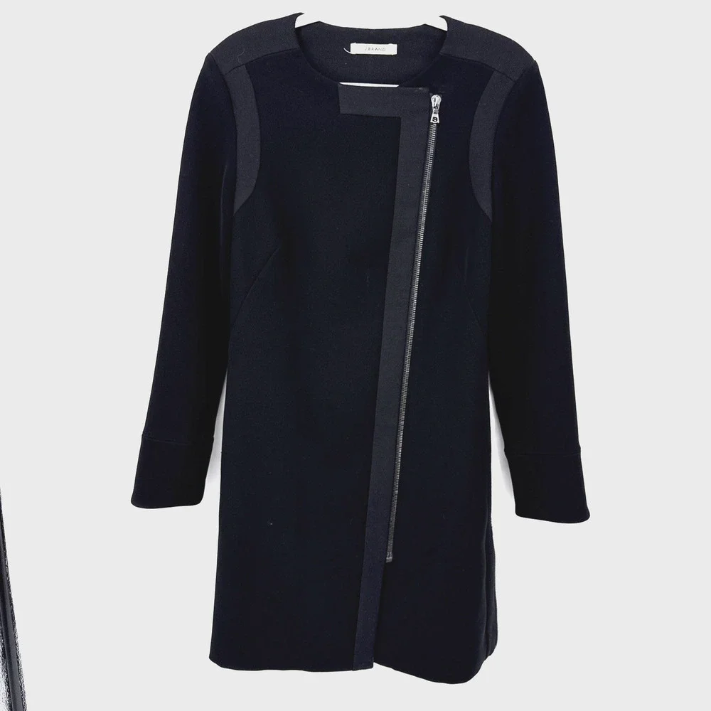 J Brand Coat Sz 6 Sleek‎ Corpcore Basic Minimalist Timeless Capsule Quiet Luxury